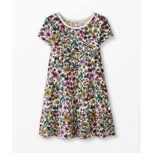 140/US 10 Hanna Andersson Twirl Power Dress Short Sleeved Multi Floral Tiered
